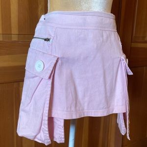 VINTAGE Excellent Condition Pink Exaggerated Side Pocket Cargo Style Mini.